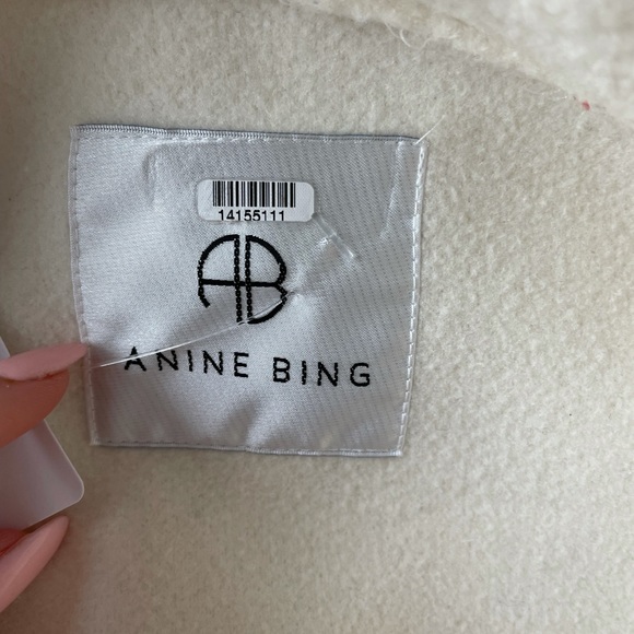 ❌SOLD❌Anine Bing Jaden Shacket Ivory Tie Jacket Oversized - Picture 5 of 14